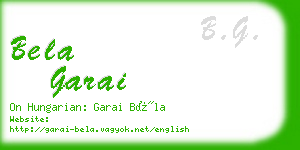 bela garai business card